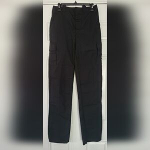 Two (2) Pair Men's Small Black BDU Cargo Pants Trousers Hiking Great Condition